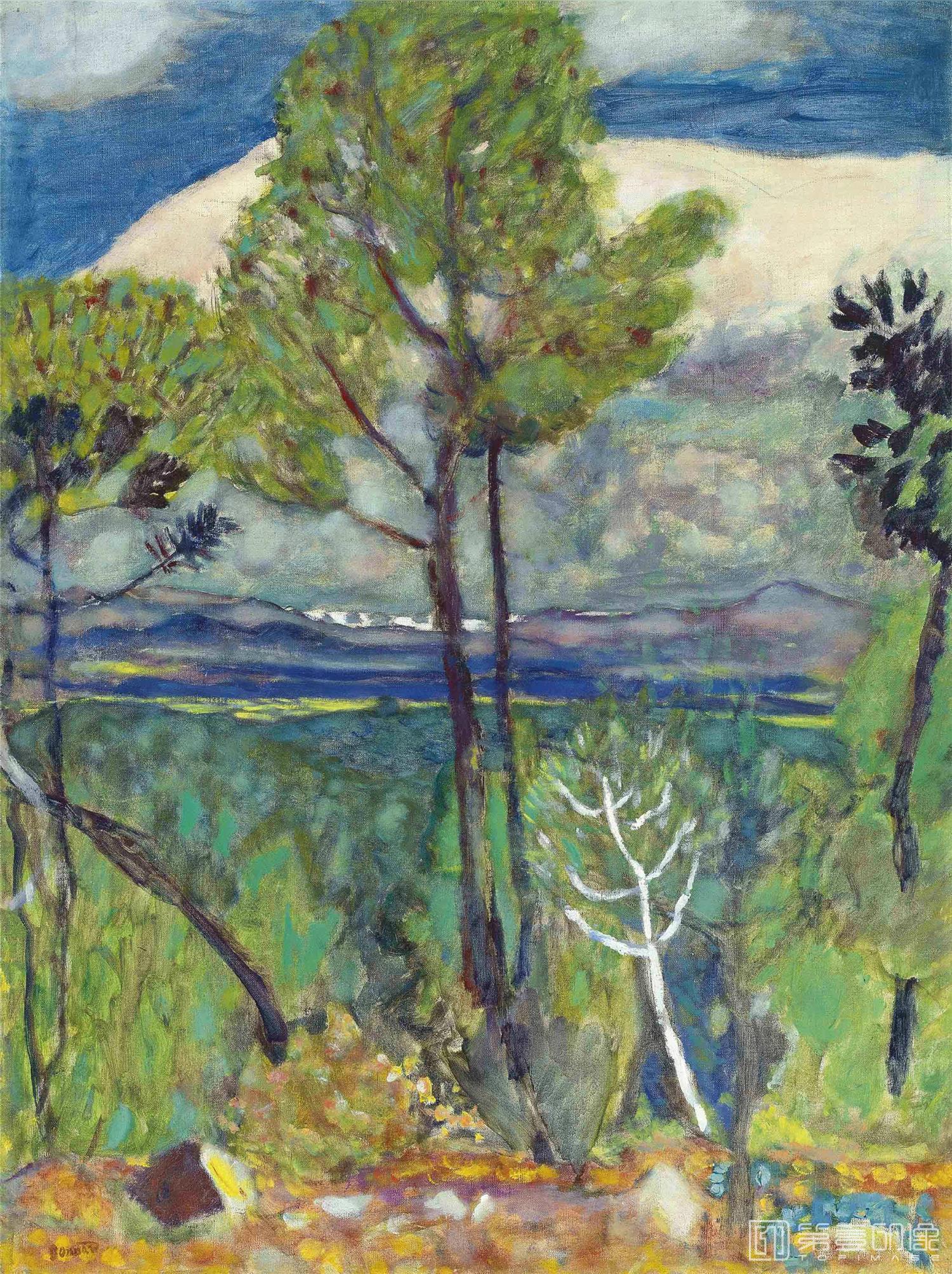油画-LES PINS, BORD DE MER